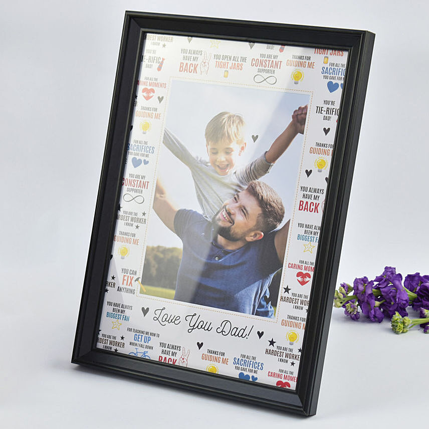 Personalised Love You Dad Frame: Personalised Photo Frames