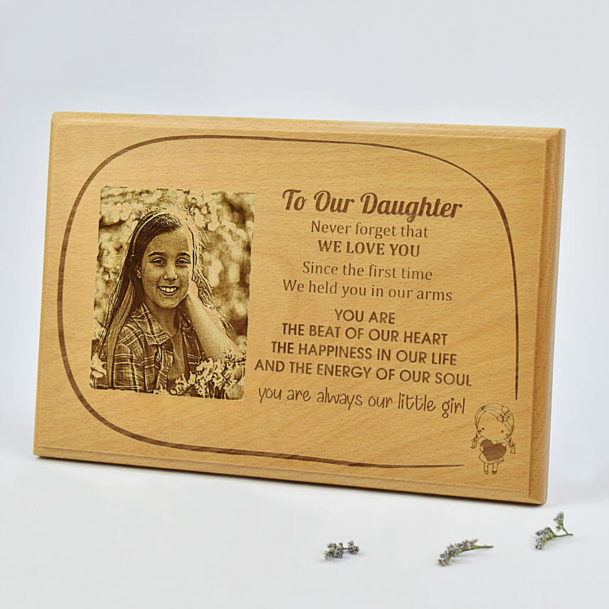 Dear Daugther Personalised Plaque: Daughters Day Gifts