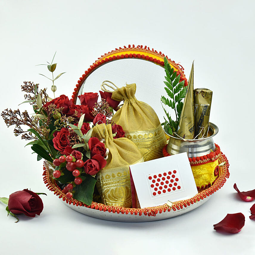 Karwa Chauth Thali Set Hamper: Karwa Chauth Gifts
