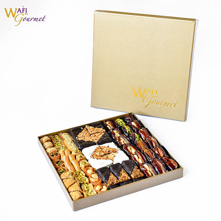Mixed Sweets and Dates Box By Wafi: Dry Fruit Hampers