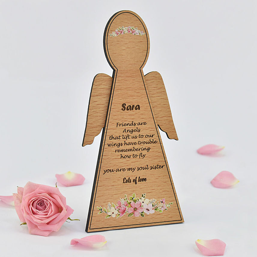 Guardian angel Table Top: Engraved Wood Gifts