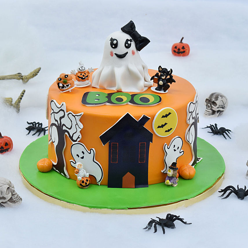 Special Halloween Casper Cake: Halloween Gift Baskets