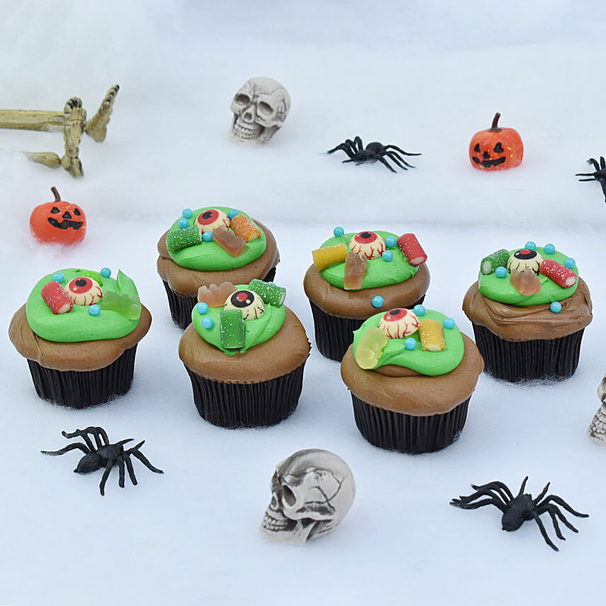 Spooky eyes cup cake: Halloween Cupcakes