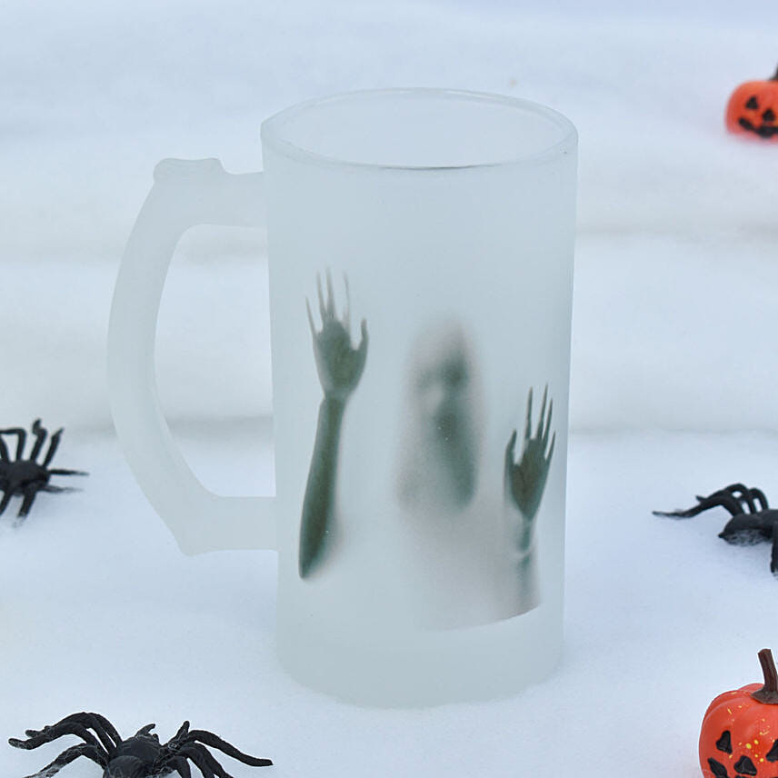 Shadows Frosted Beer Mug: Halloween Gift Baskets