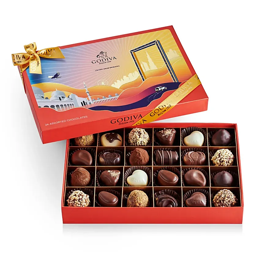 National Day Gift Box By Godiva 24pcs: Godiva Chocolates