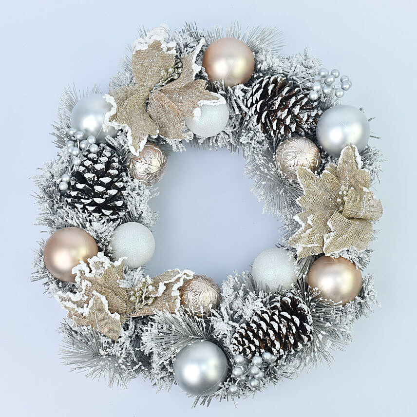 Christmas Sparkle Wreath Silver Colour: Christmas Gift Ideas for Girlfriend