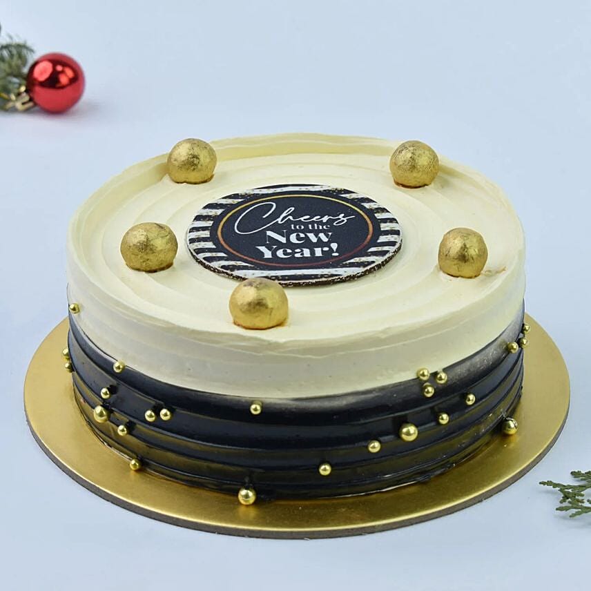 Cheers New Year Chocolate Cake: New Year Gifts