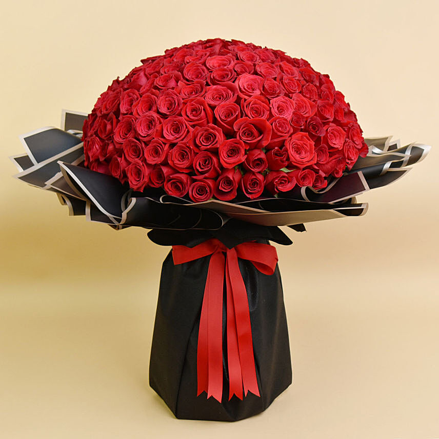 200 Valentine Roses Bouquet: Valentines Day Flowers for Her