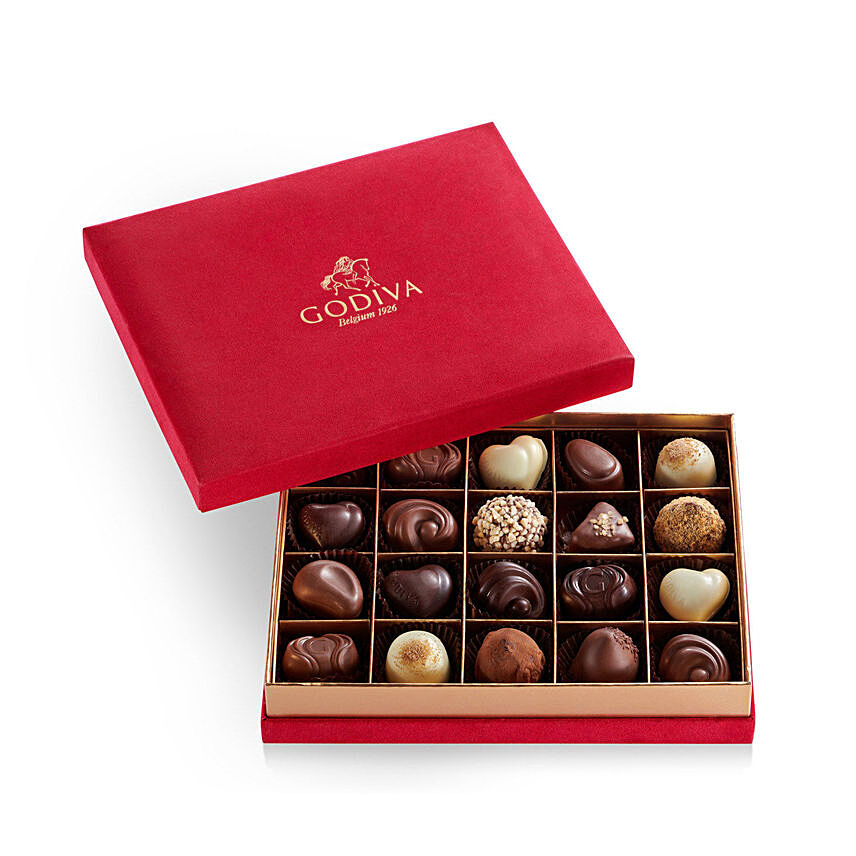 Velvet Gift Box Red By Godiva: Gifts For Chocolate Day