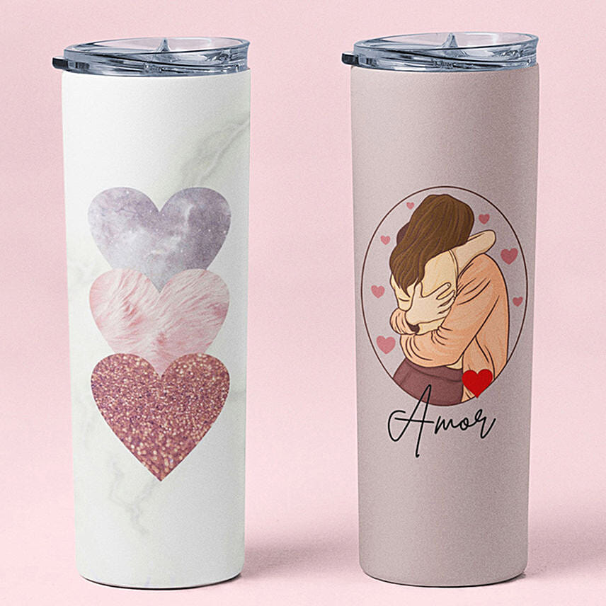 Amor Tumbler Set: Propose Day Personalised Gifts