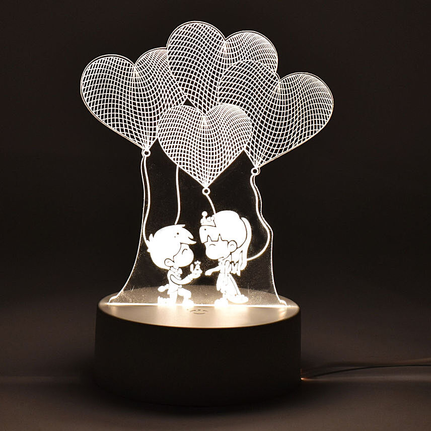 Propose Day Led Lamp: Engraved Gifts