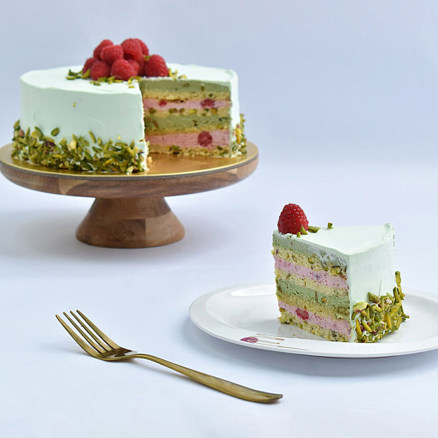 Raspberry Pistachio Cake: Cake Delivery in Ajman
