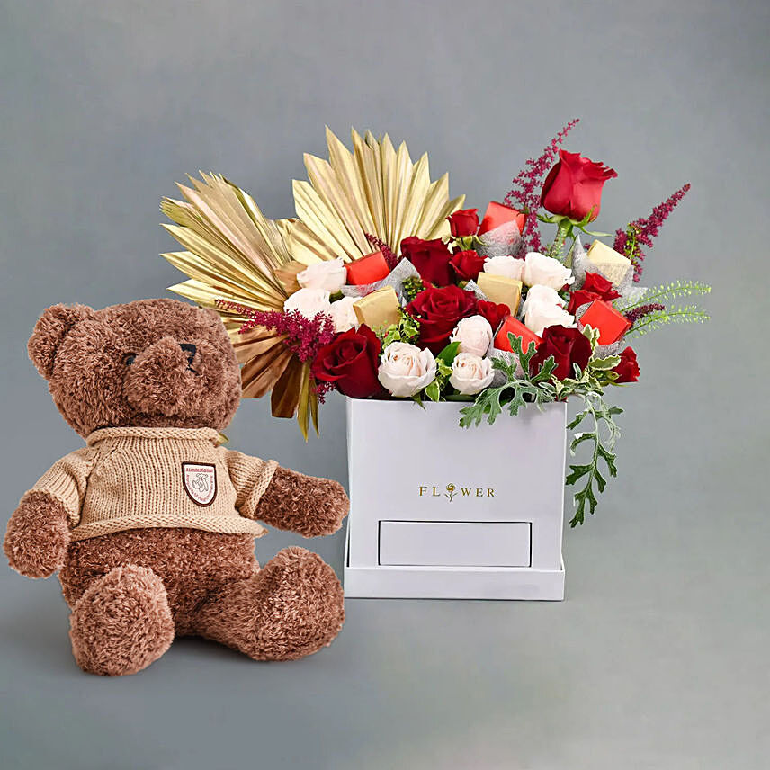 Dreamlike Trance and Teddy bear: Flowers and Teddy Bears for Teddy Day