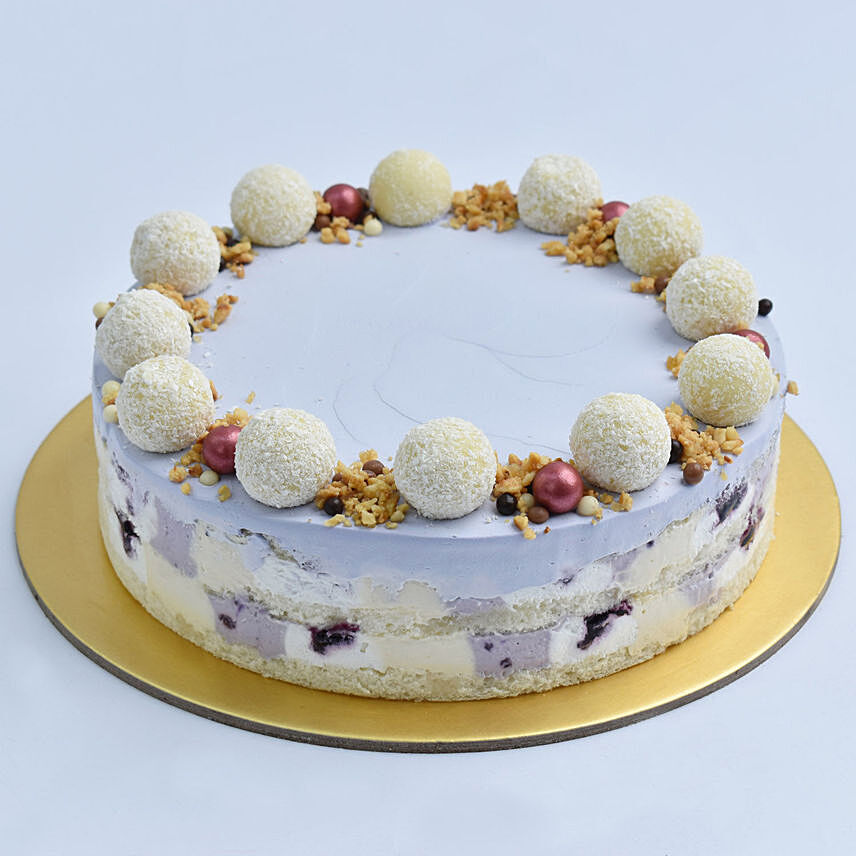 Mouth Watering Vanilla Blueberry Cake:  Eggless Cake Delivery