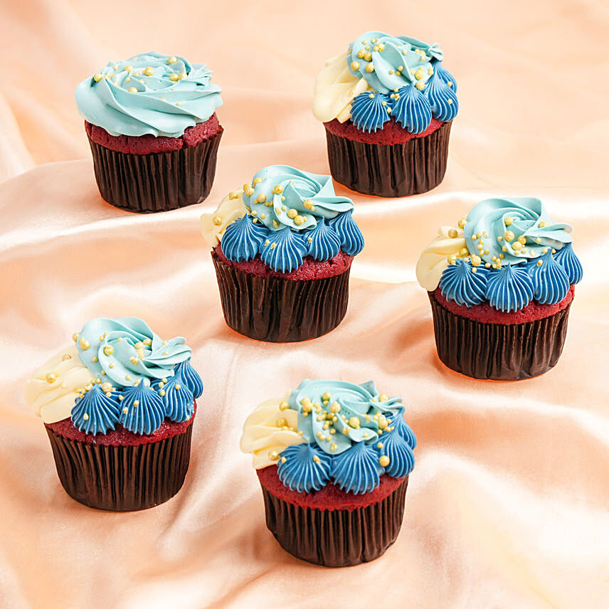 Red Velvet Muffin Sponge Cupcakes: Women's Day Theme Cake