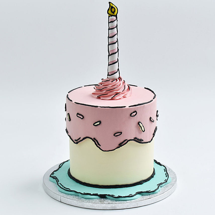 Birthday Celebration 2D Cake: Cakes for Kids