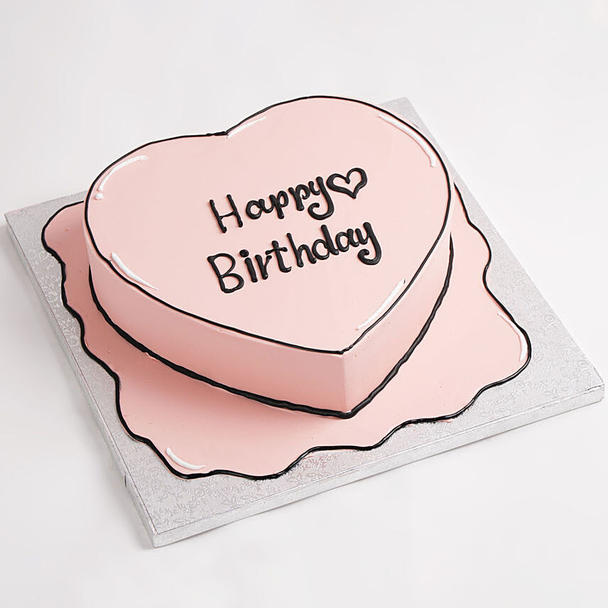 Heart Shaped Chocolate Cartoon Cake:  Gift Delivery