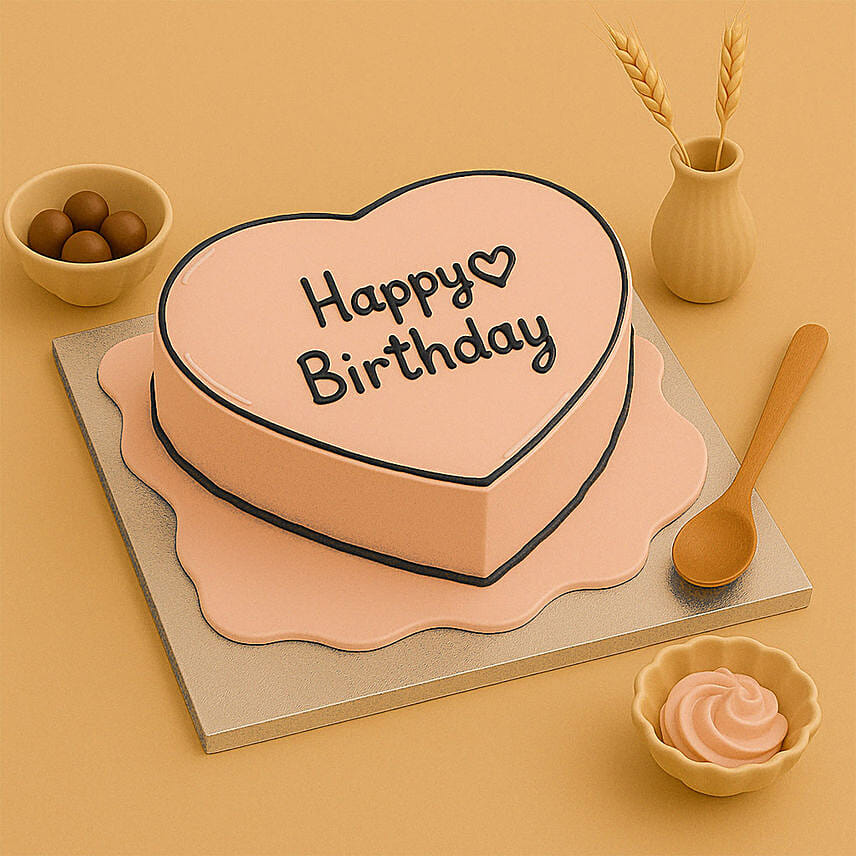 Heart Shaped Chocolate Cartoon Cake: New Arrival Gifts in Dubai