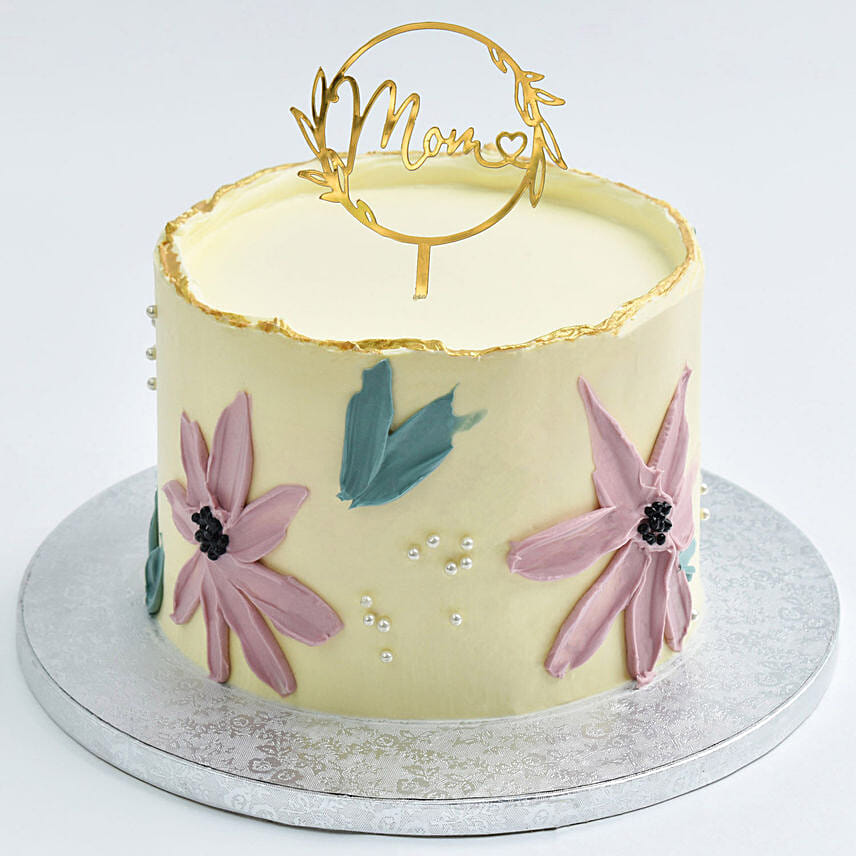 Mothers Day Special Chocolate Floral Cake: Happy Mothers Day Cake