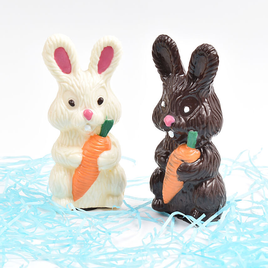 Cute Cottontail 2 Pcs: Easter Chocolate Eggs