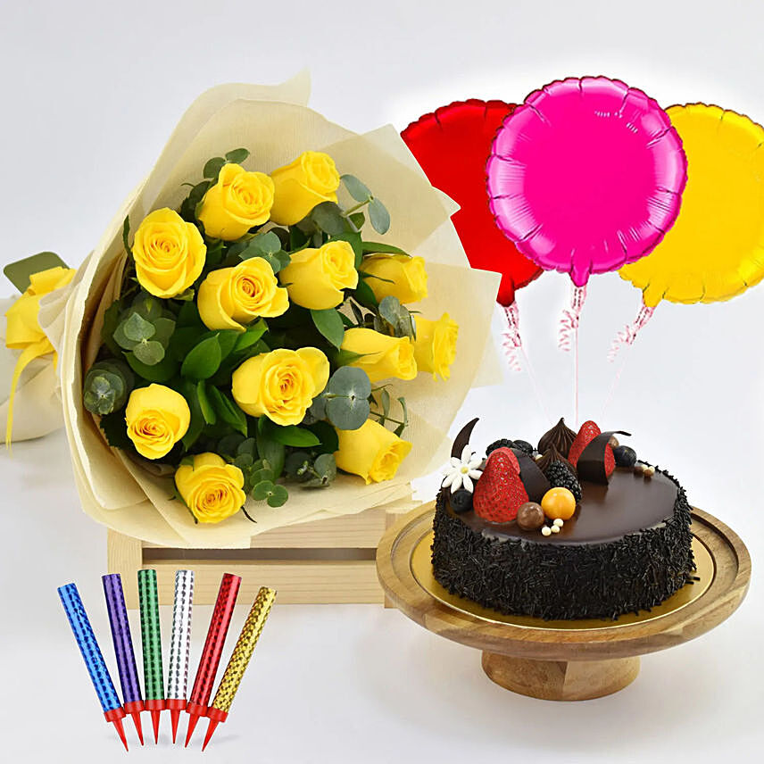 Birthday Surprise Collection 2: Flowers with Cakes in Abu Dhabi