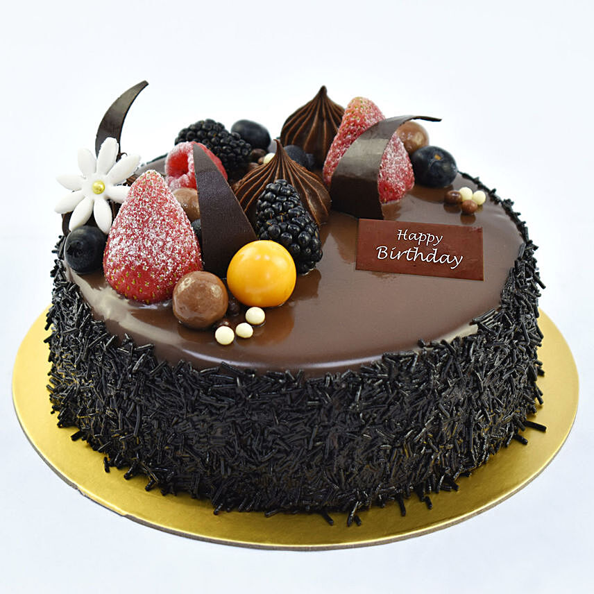 Half Kg Fudge Cake For Birthday: 1 Hour Gift Delivery