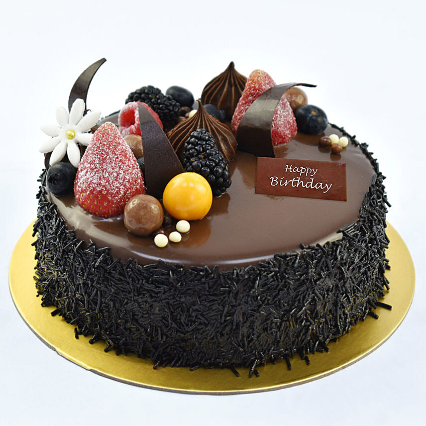 Half Kg Fudge Cake For Birthday: 