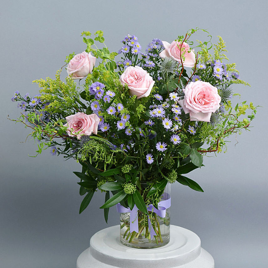 Ohara Roses and Aster Arrangement: New Arrival Gifts