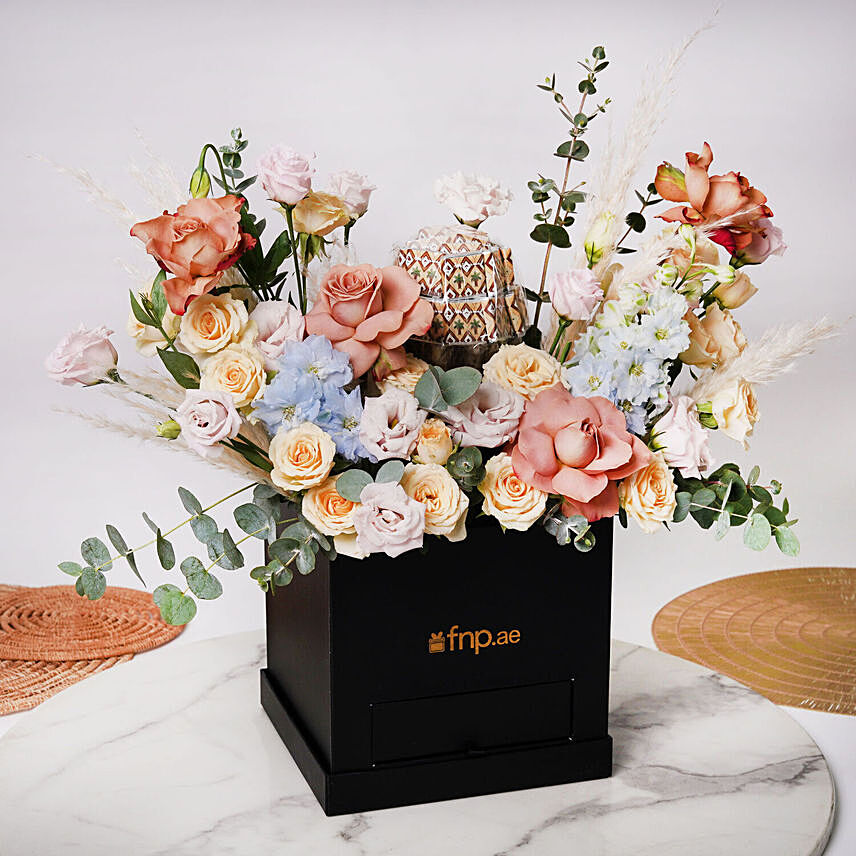 Flowers Warmth and Mirzam Chocolates: Wedding Anniversary Flowers