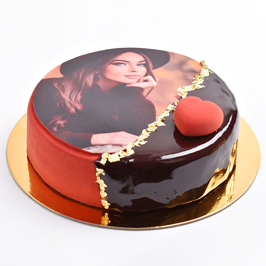 Dream Choco Photo Cake: Valentine Cakes for Girlfriend
