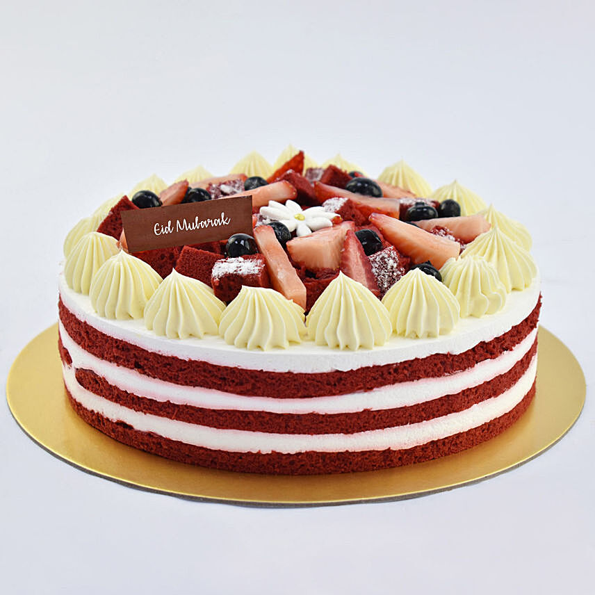 Red Velvet Cake For Eid: Eid Mubarak Cake
