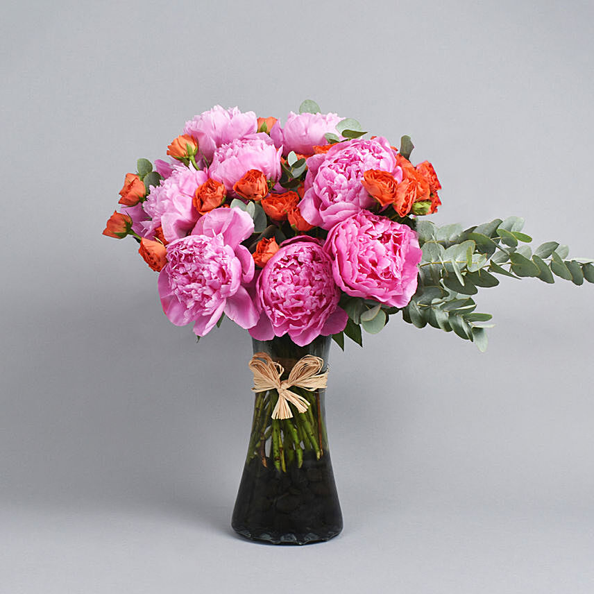 Peonies And Spray Roses: Peony Bouquet