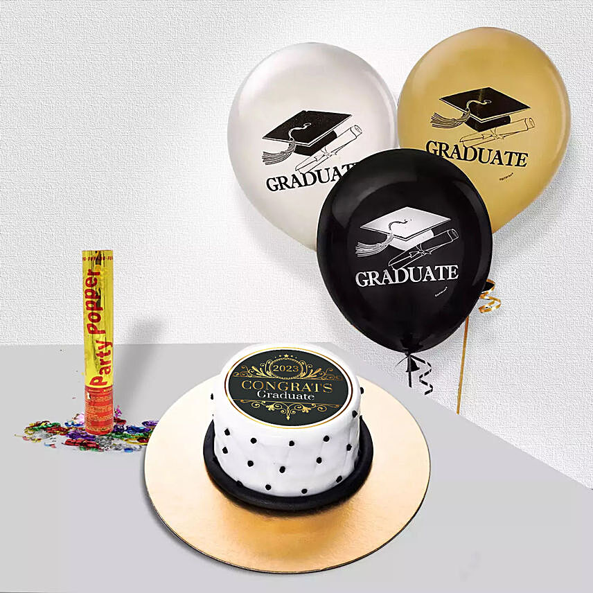 Graduation Celebration Combo: Graduation Theme Cakes