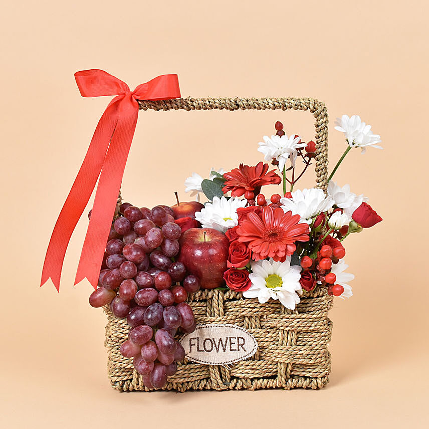 Flowers and Fruit Basket: Flowers N Fruits