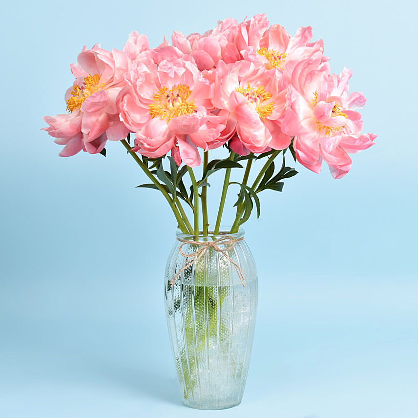 Coral Peonies Charm: Peonies Flower Bouquets