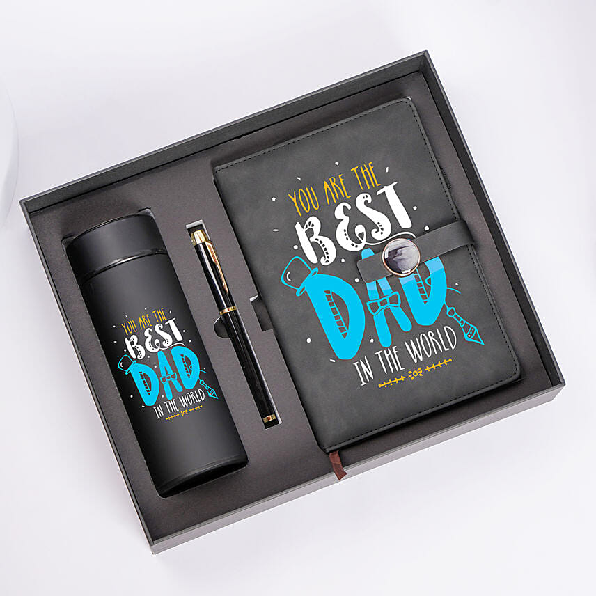 Stay Hydrated, Stay Inspired: Notebook and Water Bottle Combo for Dad: Custom Father's Day Gifts