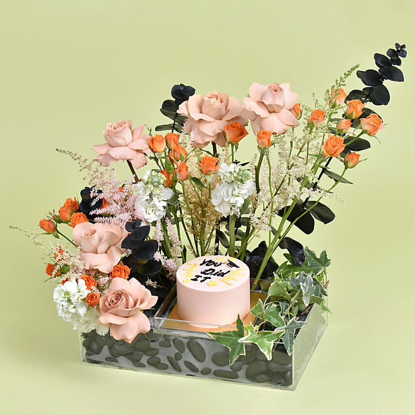 You Did It Cake and Flowers Combo: New Arrival Combos