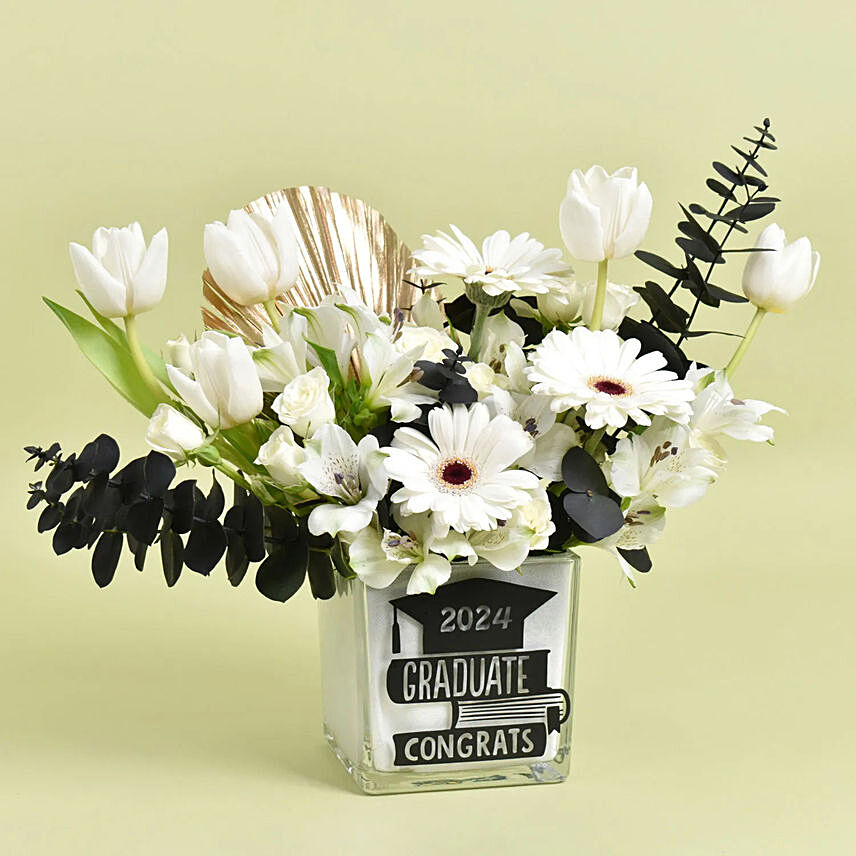 Congrats To Graduate Flower Vase: Graduation Flowers