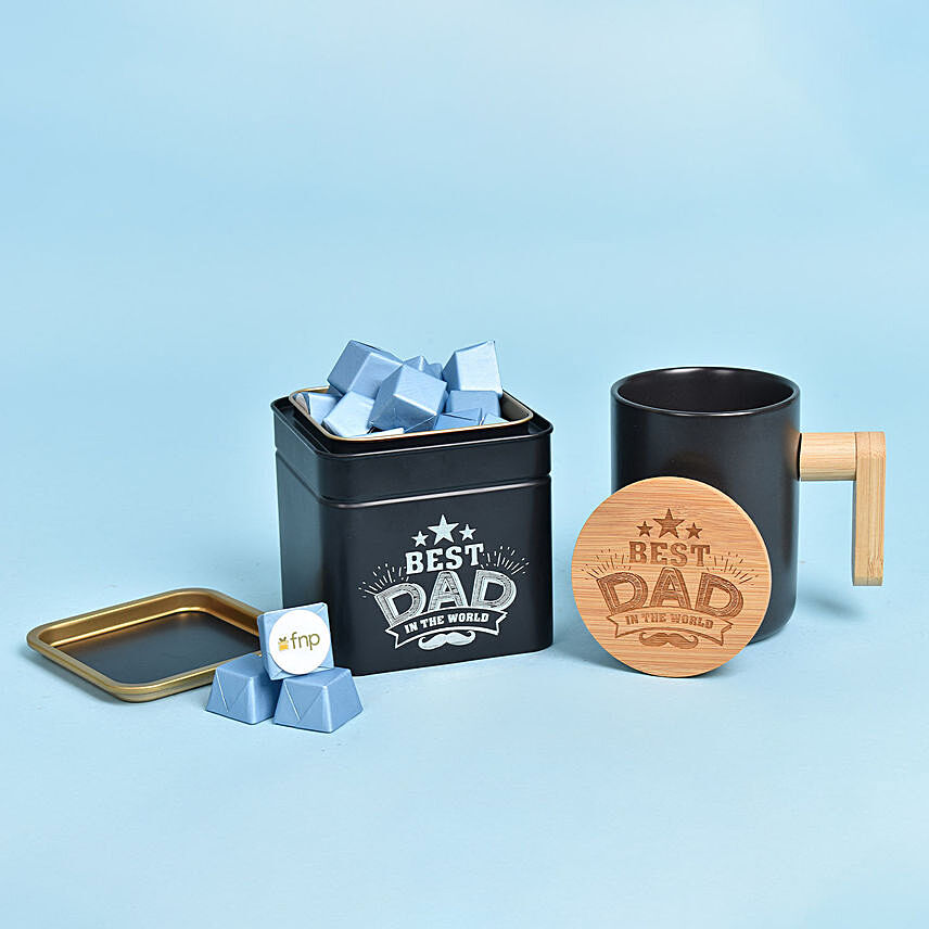 Best Dad Ever Chocolates and Mug: Engraved Gifts in Dubai