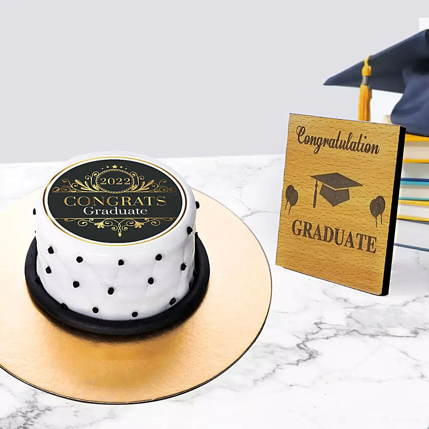 Graduation mono Cake n Plaque: 
