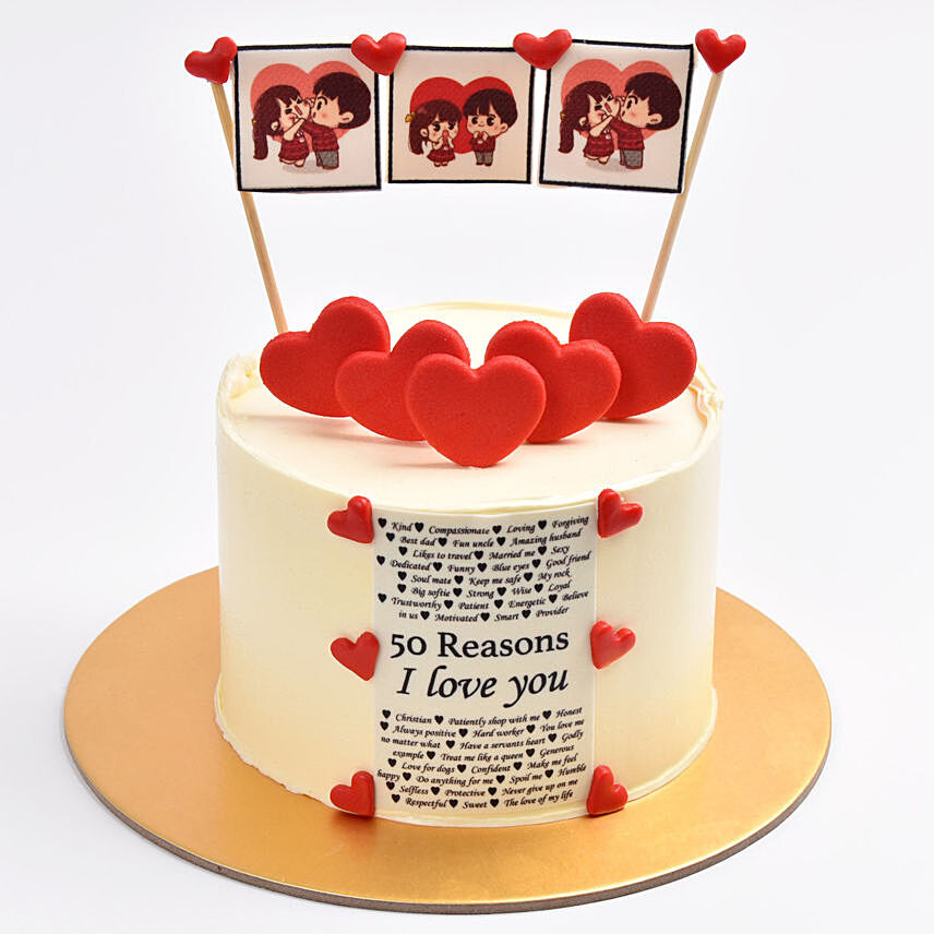 50 Reason To Love You Cake: Wedding Anniversary Gifts