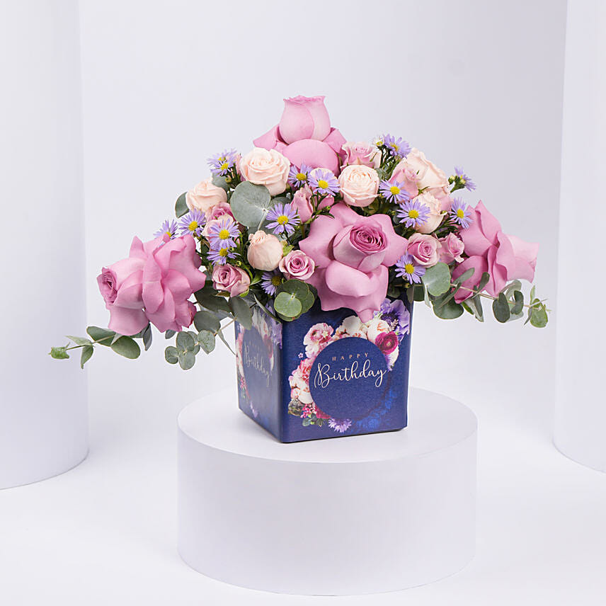 Birthday Roses Arrangement: Send Birthday Flowers 