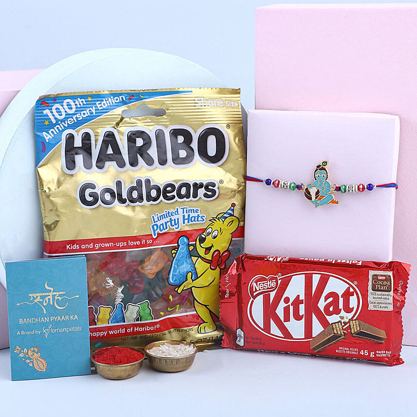 Sneh Bal Kanha Rakhi & Treats: Rakhi With Chocolates 