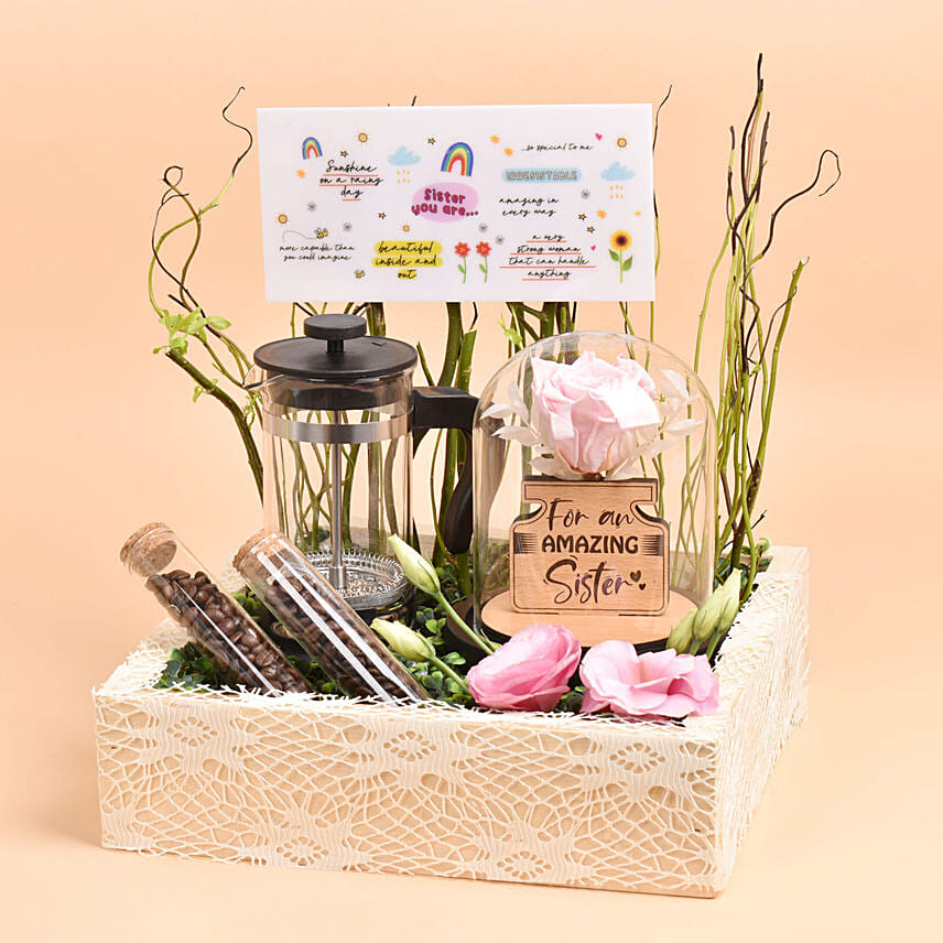 Amazing Sister Coffee Hamper: Rakhi Gift Hampers