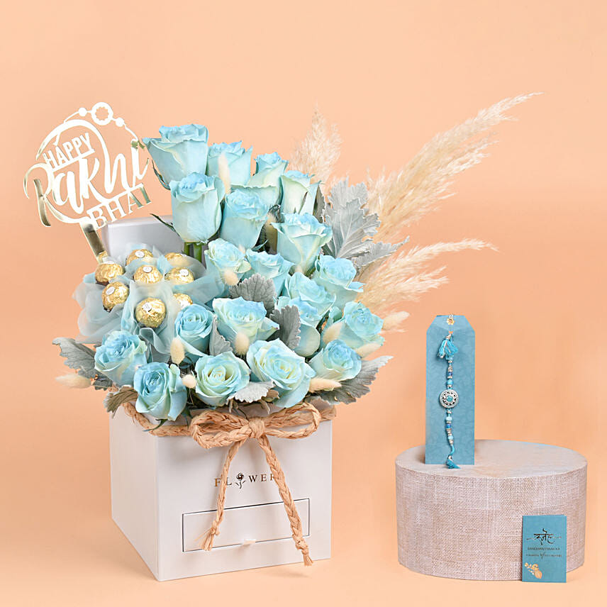 Happy Rakhi Bhai Roses and Rocher: Rakhi 