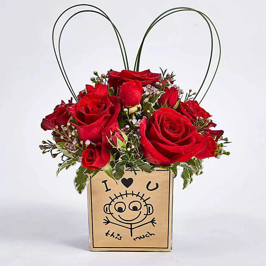 Boundless love roses bouquet: Anniversary Cushions