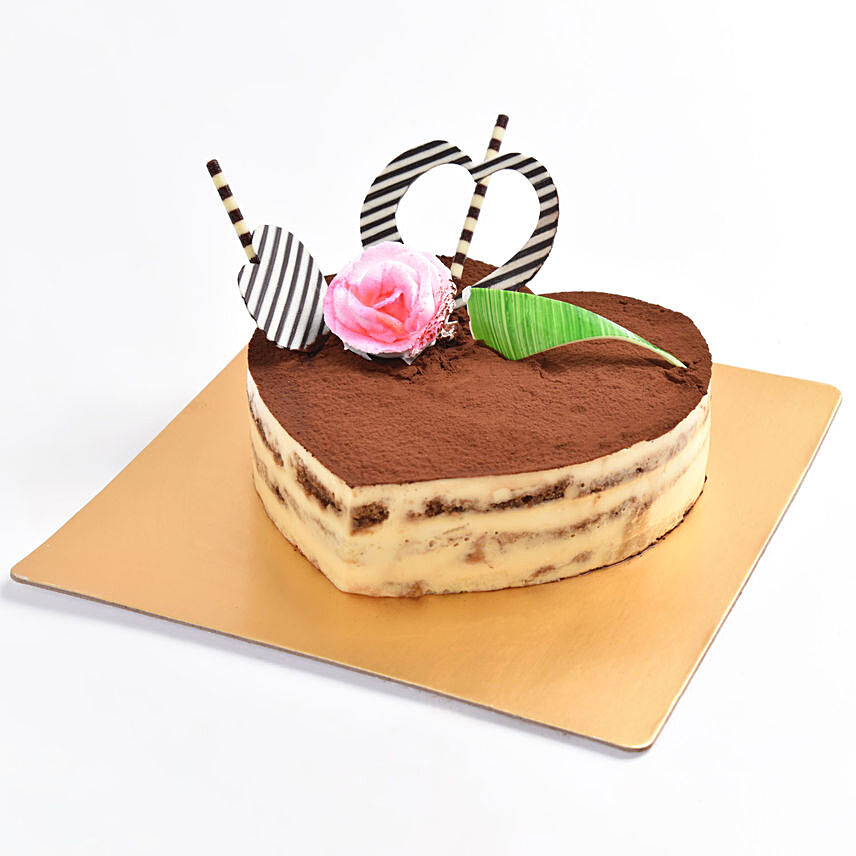 Tiramisu Heart Cake: Cakes Delivery for Husband