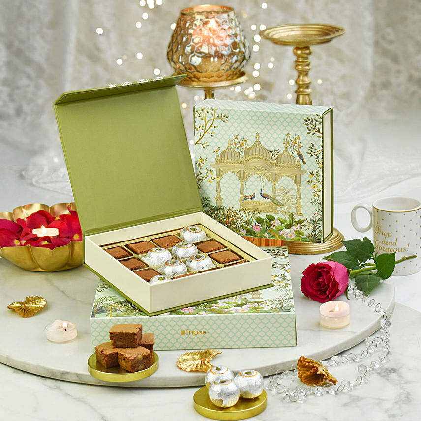 Kaju Peda and Brownies Bites Box: Diwali Gift Ideas