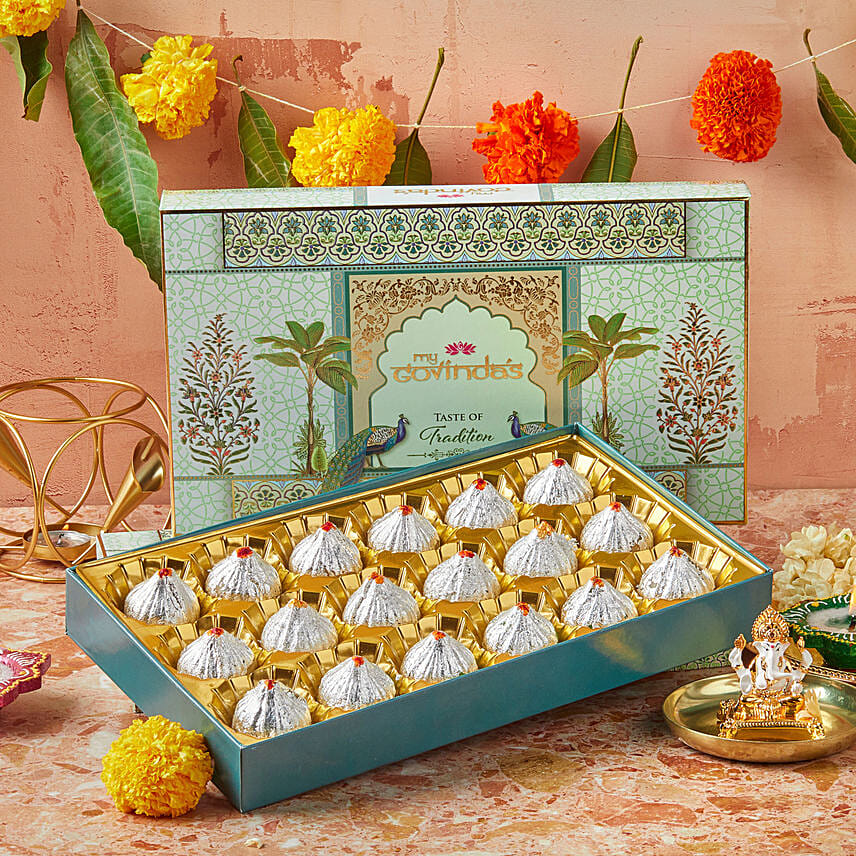 Ganesh Chaturthi Silver Modak 18 Pcs: 