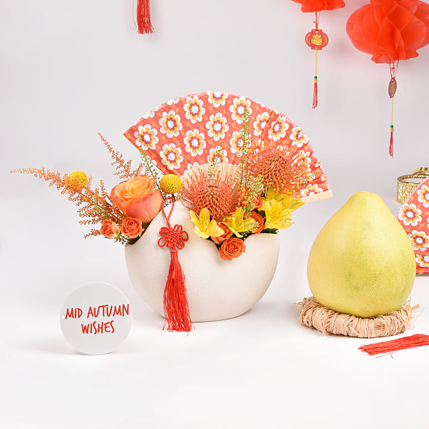 Exquisite Mid Autumn Wishes and Pomelo Fruit: Mid Autumn Gifts